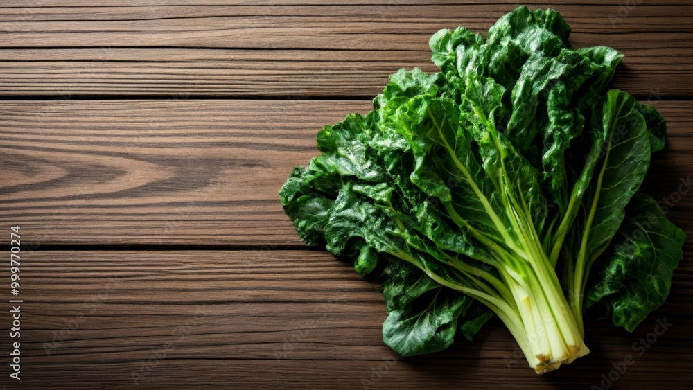 Fresh and vibrant green leafy vegetable Fresh and vibrant green leafy vegetable