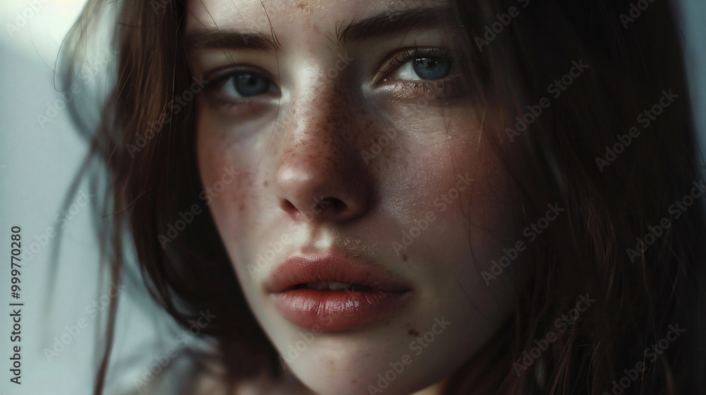 Primer plano de una mujer Primer plano de una mujer
