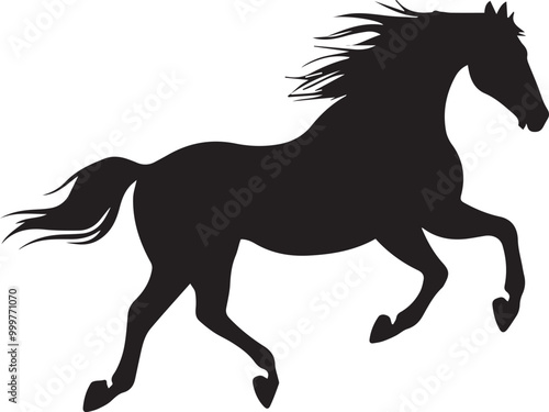 silhouette of a horse