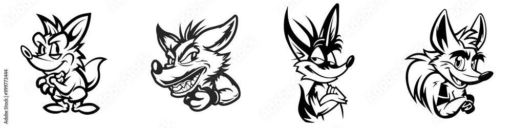 Stylized dragon illustration with decorative elements, white isolated background.