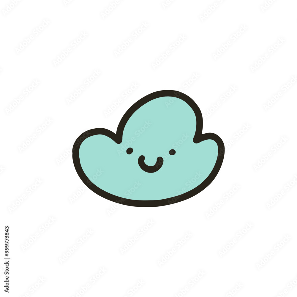 Obraz premium cloud icon cartoon vector illustration