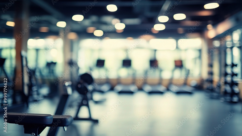 Blurred View of Modern Gym Equipment Blurred View of Modern Gym Equipment