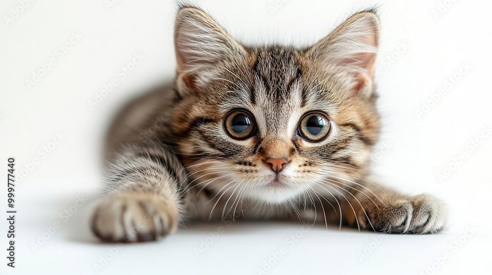 playful american shorthair cat midpounce against a stark white background capturing the felines grace and agility with fur slightly ruffled and eyes focused intensely playful american shorthair cat midpounce against a stark white background capturing the felines grace and agility with fur slightly ruffled and eyes focused intensely