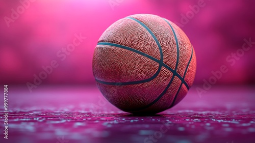 Basketball on a Pink Court