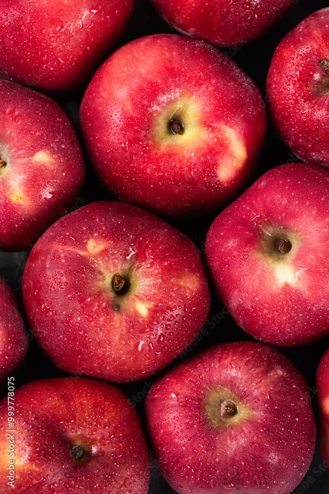 close up of fresh red delicious apples background. close up of fresh red delicious apples background.