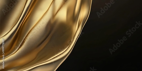 A luxurious, flowing golden...