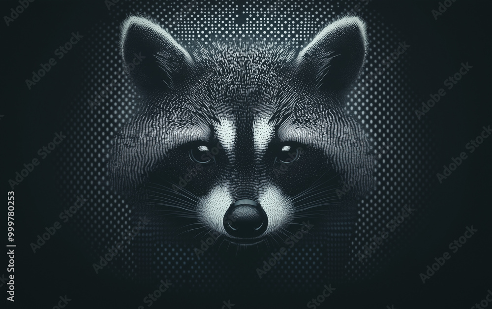 abstract illustration of a racoon abstract illustration of a racoon
