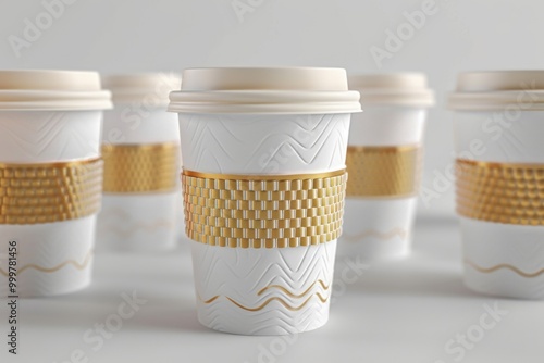 Wallpaper Mural A collection of coffee cups arranged on a table Torontodigital.ca