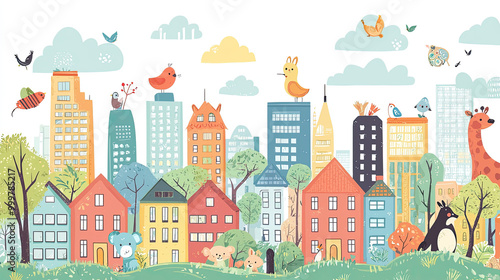 Vector animal background
