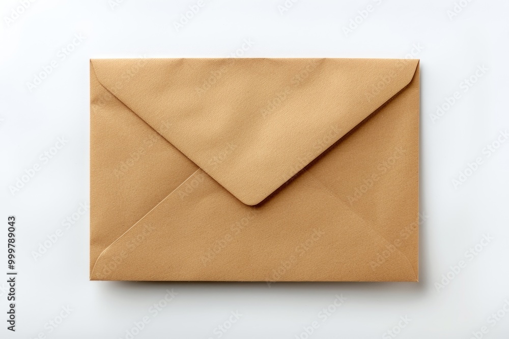 An open brown envelope lying on a white surface An open brown envelope lying on a white surface