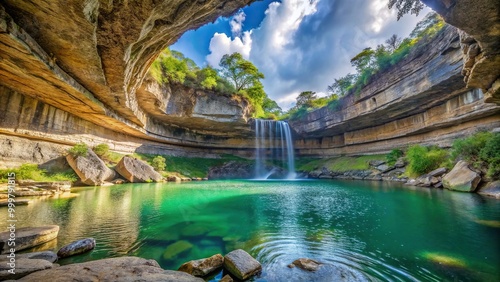 Hamilton Pool Plunge in Travis County Texas minimalist #999791815