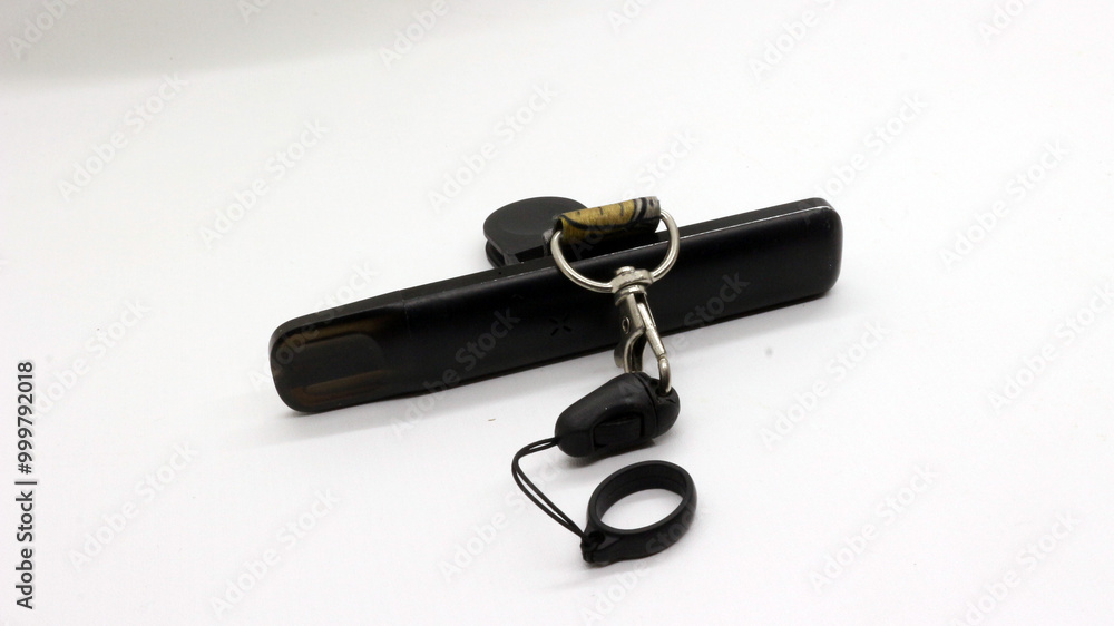 Black vape or electronic cigarette with hanger Black vape or electronic cigarette with hanger