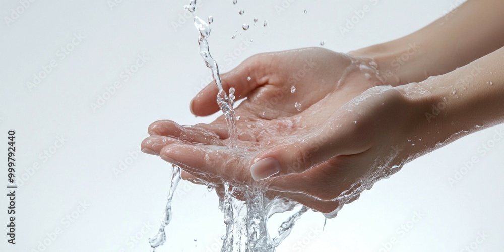Fototapeta premium washing hands in water