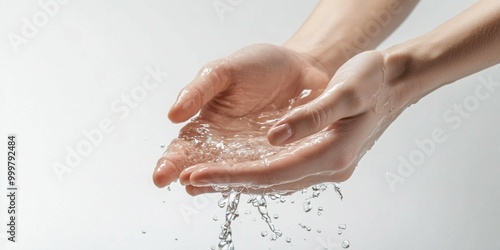 hands in water