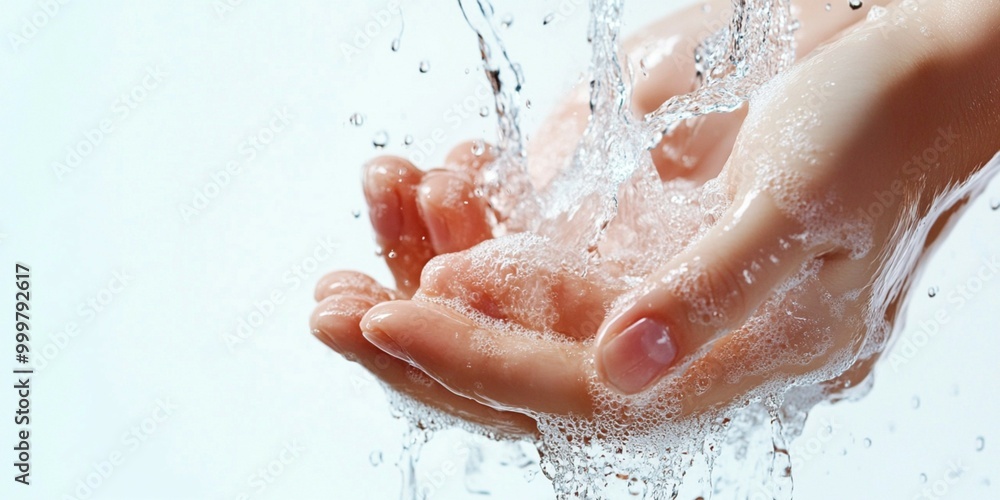 Fototapeta premium washing hands in water