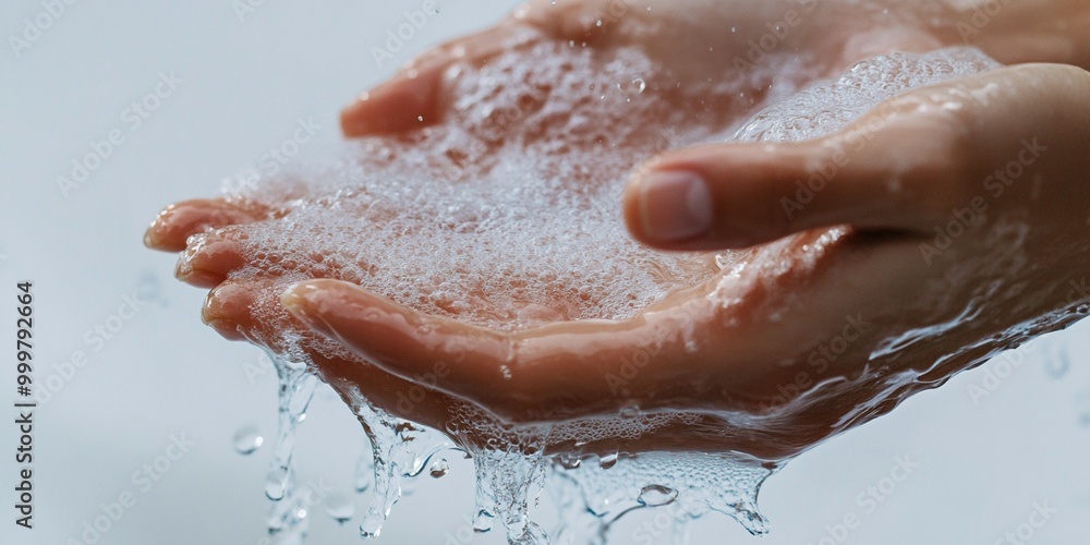 Fototapeta premium washing hands with water