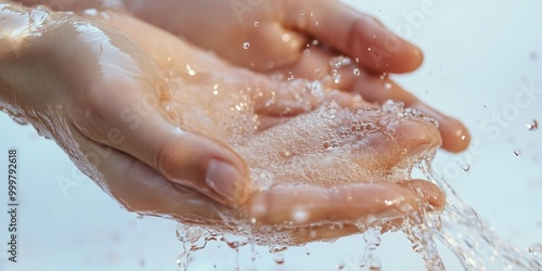 Wallpaper Mural washing hands with water Torontodigital.ca