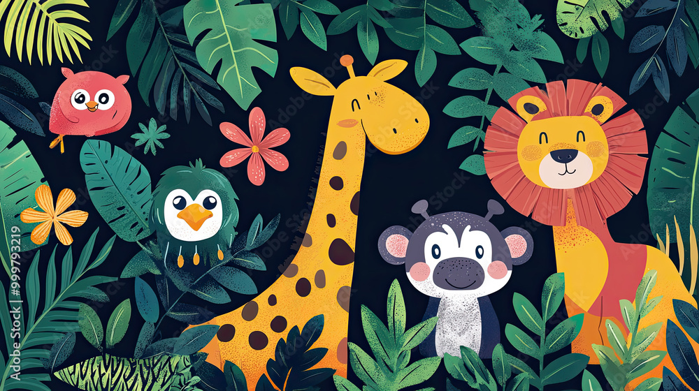 Vector animal background Vector animal background