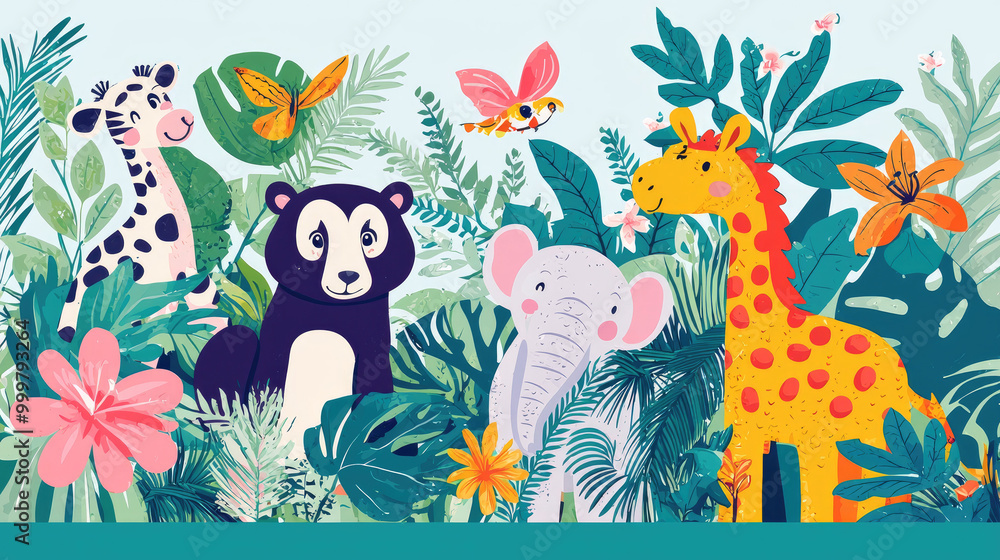 Vector animal background Vector animal background