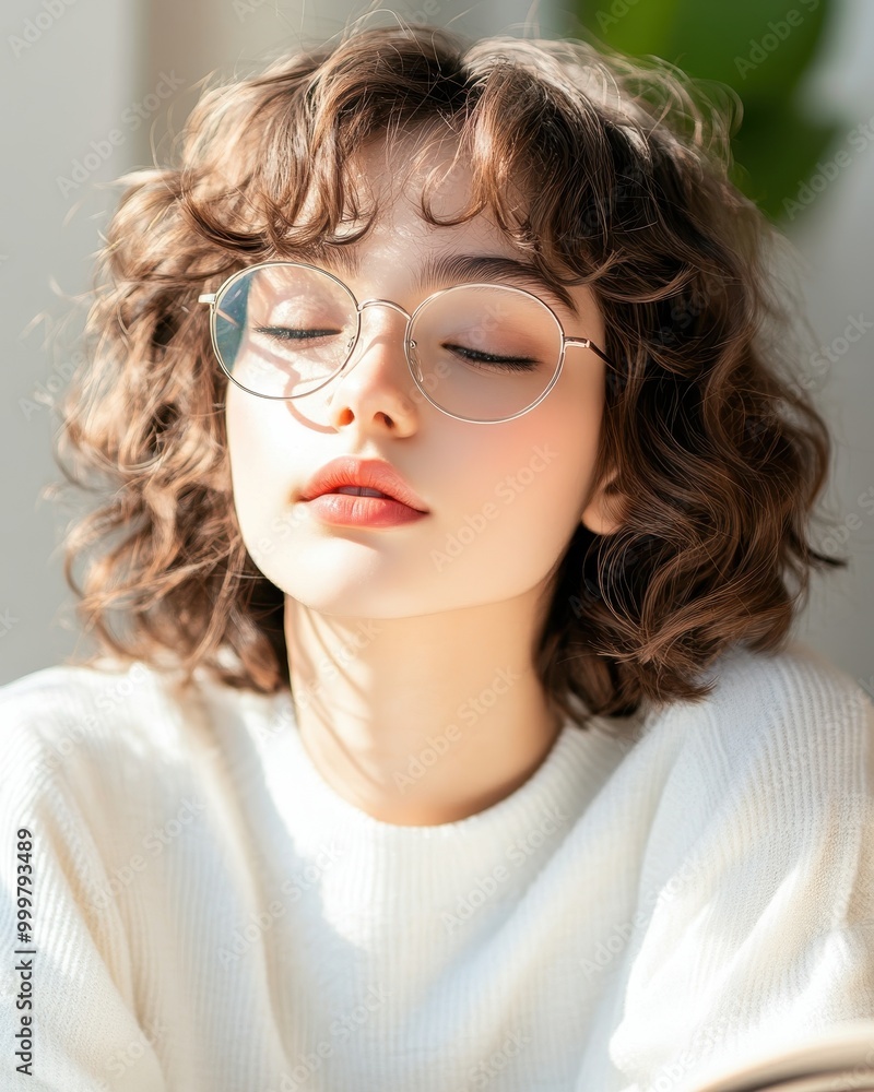 Serene Moment of a Person Reading Calmly Serene Moment of a Person Reading Calmly