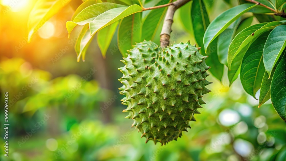 HD desktop wallpaper of a prickly custard apple tree with leaves HD desktop wallpaper of a prickly custard apple tree with leaves
