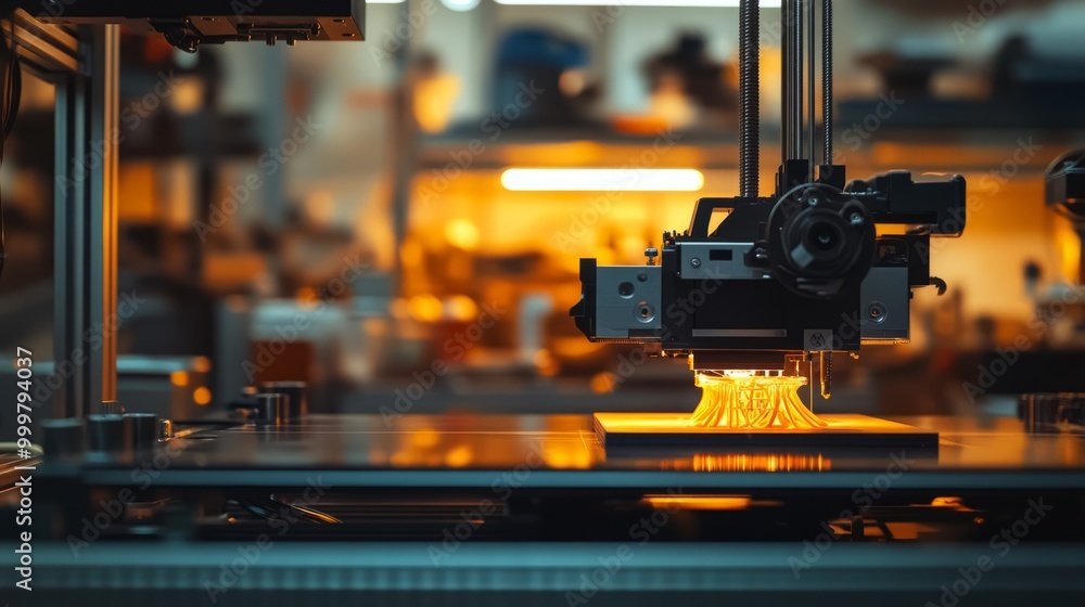 Fototapeta premium 3D Printing Process in Workshop