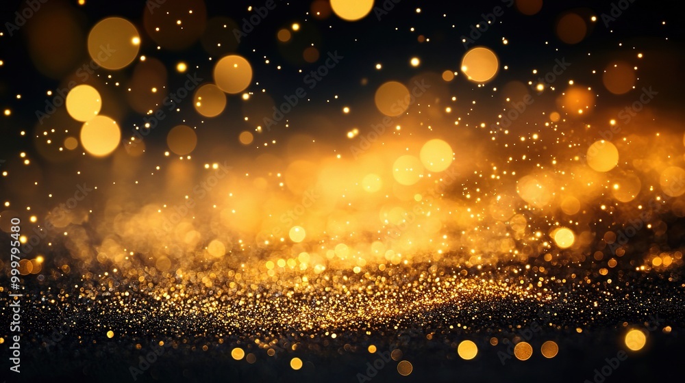 Golden Sparkles on a Dark Background Golden Sparkles on a Dark Background