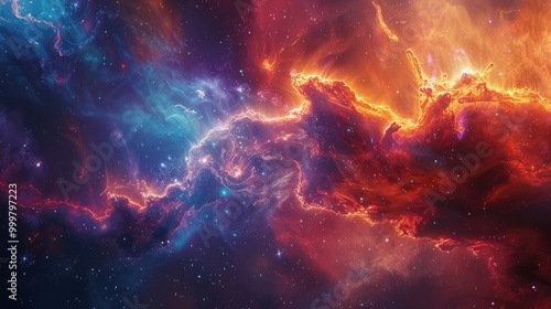 Cosmic Nebula: A Symphony of Colors