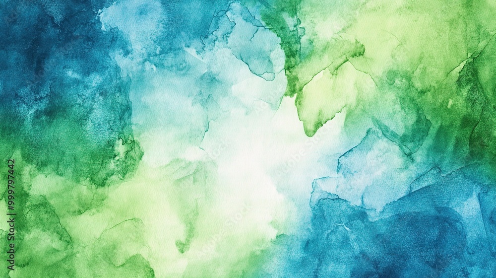 Abstract Blue and Green Watercolor Background Design Abstract Blue and Green Watercolor Background Design