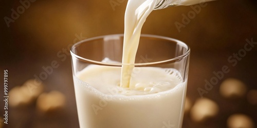 pouring milk into glass