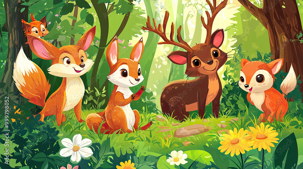 Naklejka premium Vector animal background