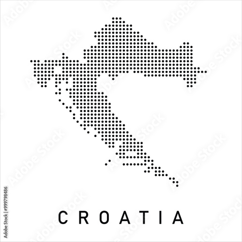 Dotted Map of Croatia 