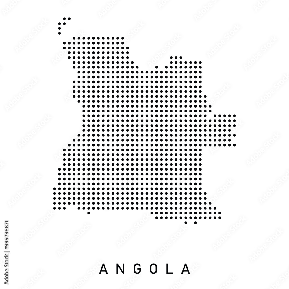 Obraz premium Dotted Map of ANGOLA 