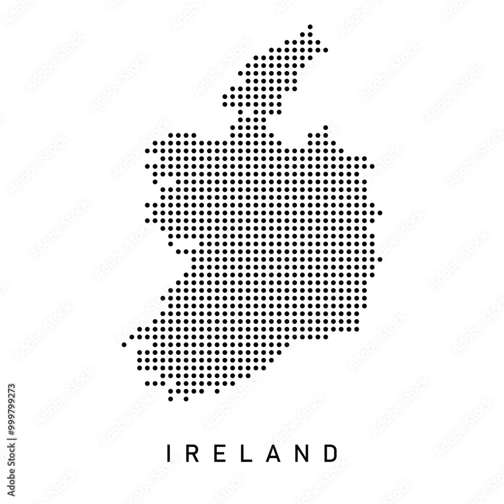 Obraz premium Dotted Map of Ireland 