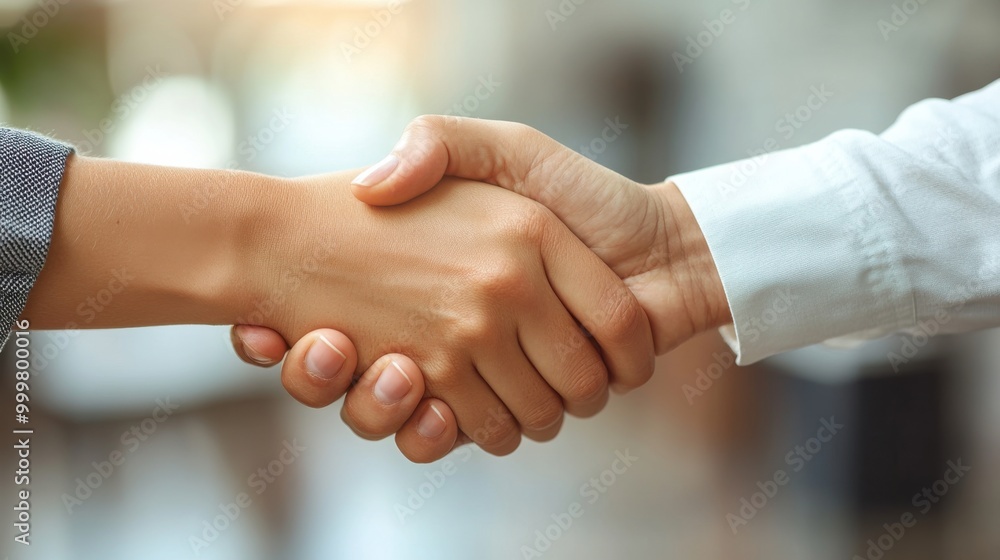 Handshake: Symbol of Business Agreement and Success Handshake: Symbol of Business Agreement and Success