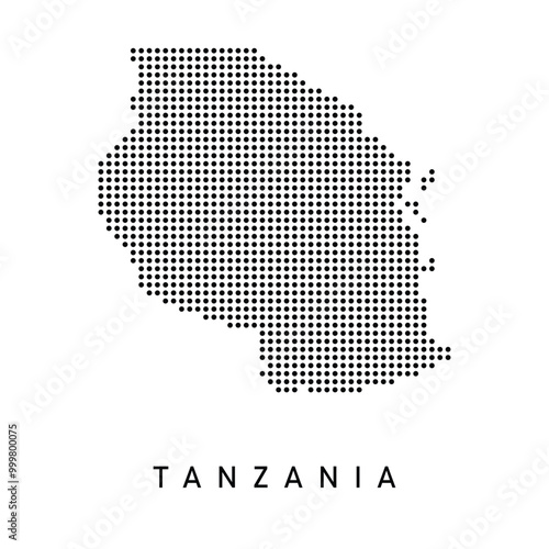 Dotted Map of Tanzania 