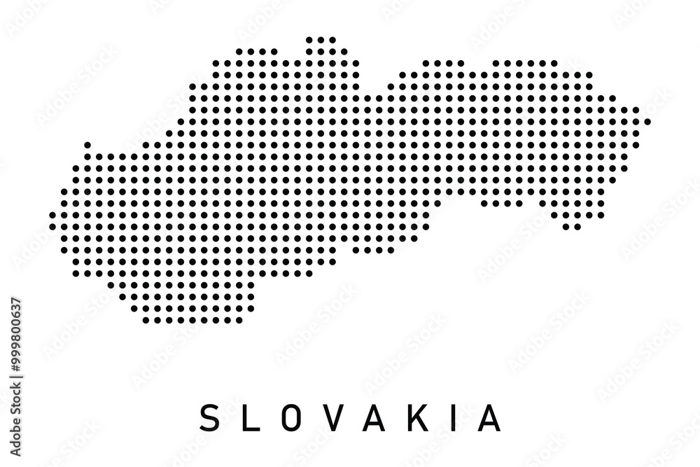 Fototapeta premium Dotted Map of SLOVAKIA 