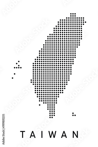Dotted Map of Taiwan 