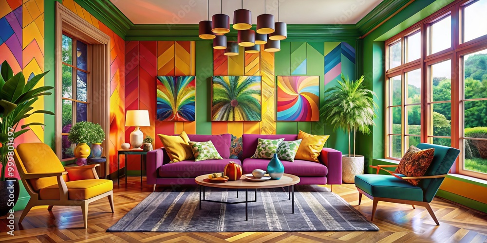 Transform spaces with Fauvist-inspired decor, featuring striking colors and abstract designs that bring energy, Transform spaces with Fauvist-inspired decor, featuring striking colors and abstract designs that bring energy,