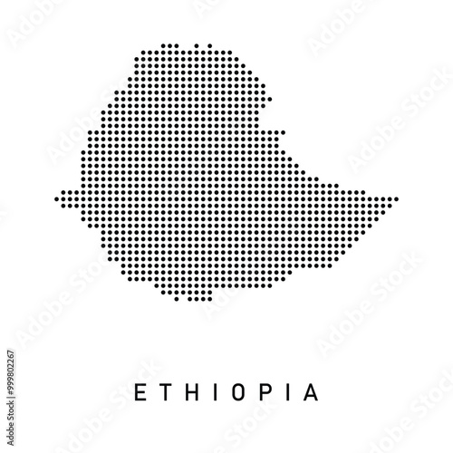 Dotted Map of Ethiopia 