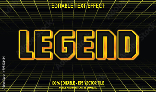 legend editable text effect