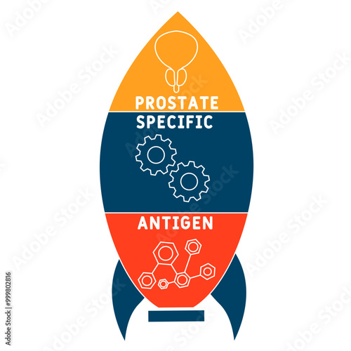 psa - prostate specific antigen acronym. medical concept background. vector illustration concept with keywords and icons. lettering illustration with icons for web banner, flyer, landing