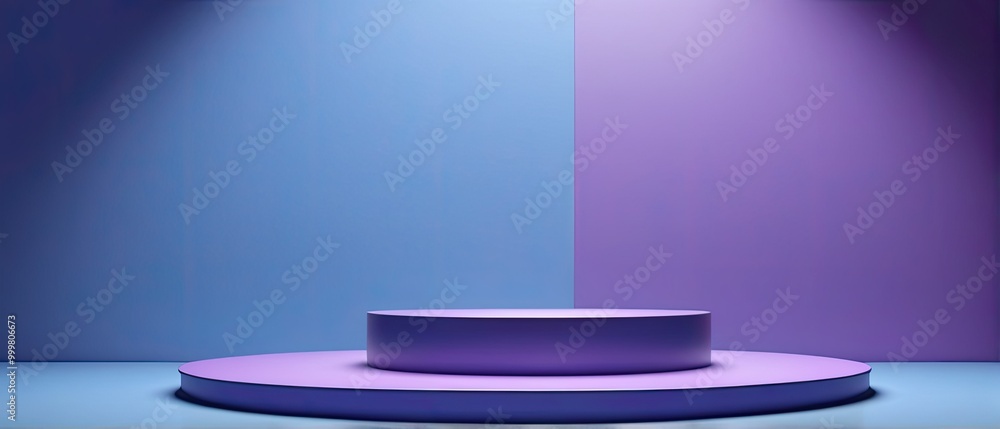 Fototapeta premium Minimalist Purple and Blue Platform