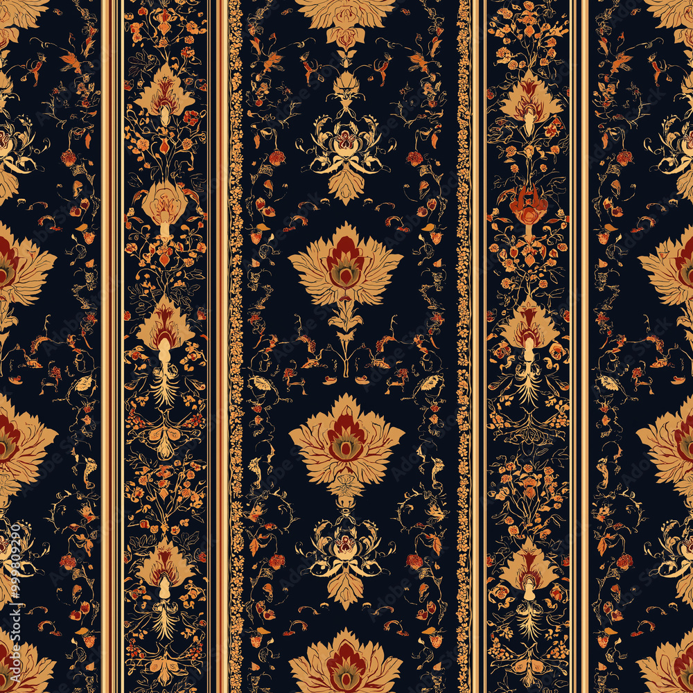 illustration of classic Thai fabric patterns from the 19th century illustration of classic Thai fabric patterns from the 19th century