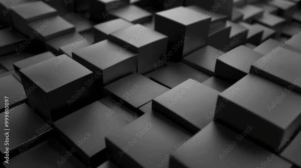 Abstract Black Cube Pattern Abstract Black Cube Pattern