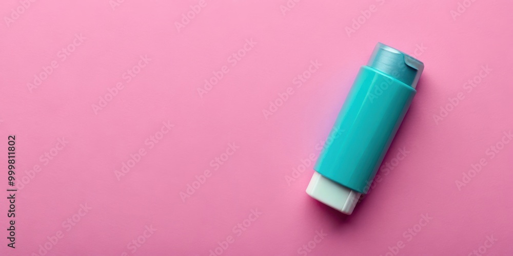 A top view of an asthma inhaler on a pink background, asthma, inhaler, medical, healthcare, treatment, respiratory, illness A top view of an asthma inhaler on a pink background, asthma, inhaler, medical, healthcare, treatment, respiratory, illness