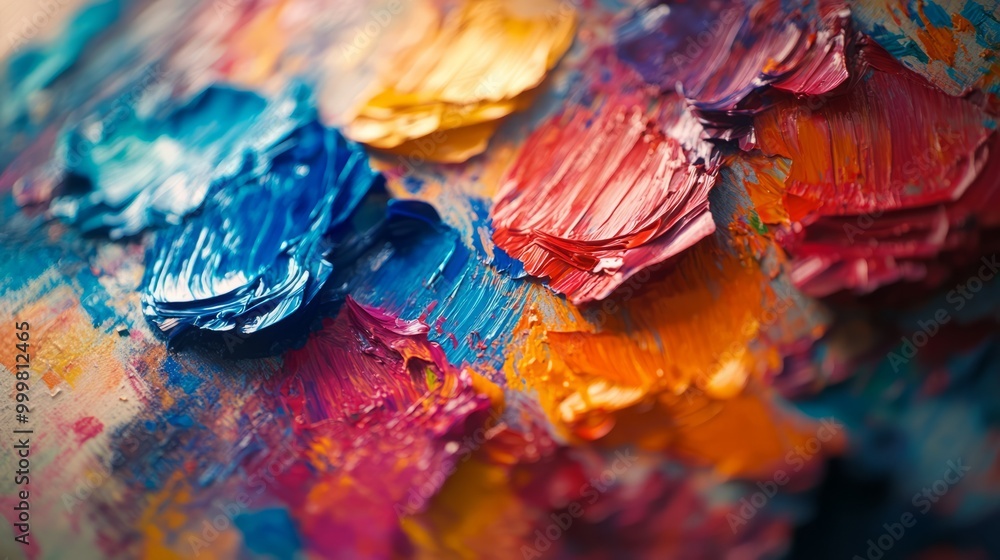 Fototapeta premium Colorful Oil Paint Palette