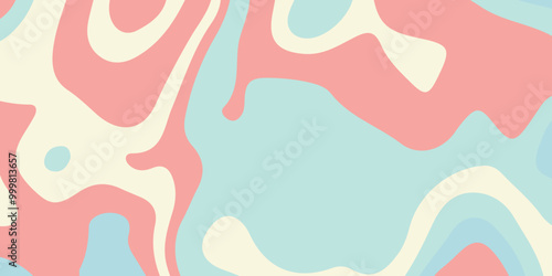 Abstract modern background vector with wave papercut style. Wavy bold curved lines and squiggles ornament. Colorful children origami design with creative carve