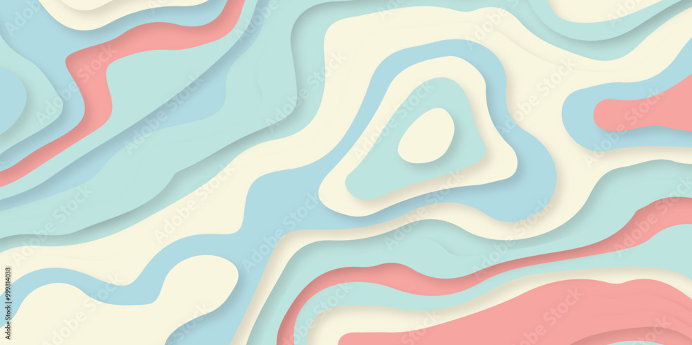 Abstract modern background vector with wave papercut style. Abstract square vector background with organic color. Abstract modern background vector with wave papercut style. Abstract square vector background with organic color.
