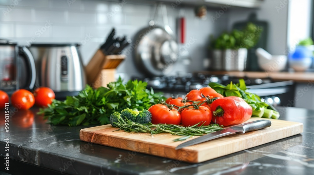 Fresh Vegetables on a Cutting Board Fresh Vegetables on a Cutting Board